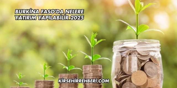 Burkina Faso’da Nelere Yatırım Yapılabilir 2025