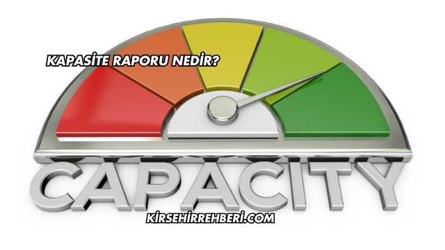Kapasite Raporu Nedir?